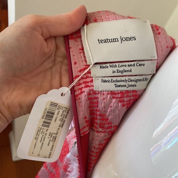 Teatum Jones Red & White Plaid Cottagecore Midi Dress with Apron Size 0 - Picture 9 of 13